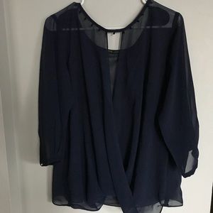 Chiffon blue shirt